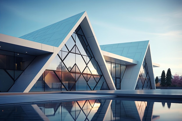 럭셔리 하우스의 현대 건축 3D 렌더링
