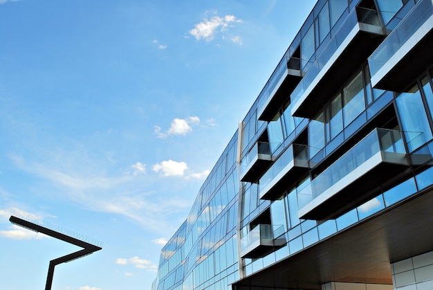 Modern buildingmodern office building with facade of glass