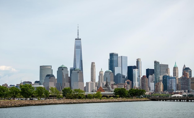 Modern buildings in city against sky