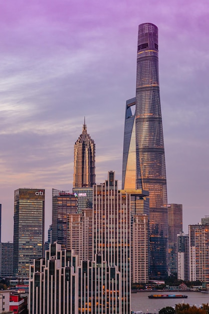 Modern buildings in city against sky