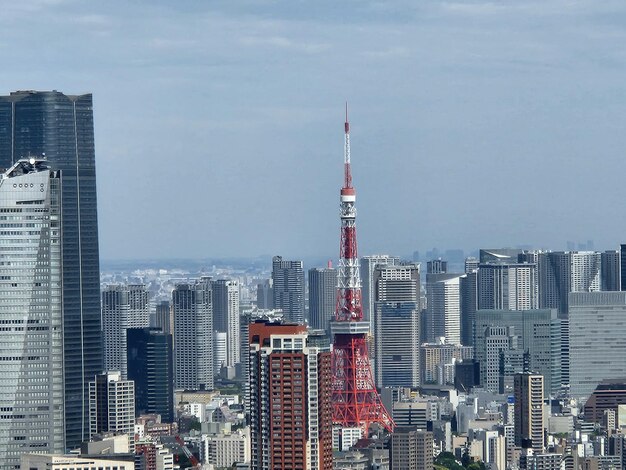 Modern buildings in city against sky