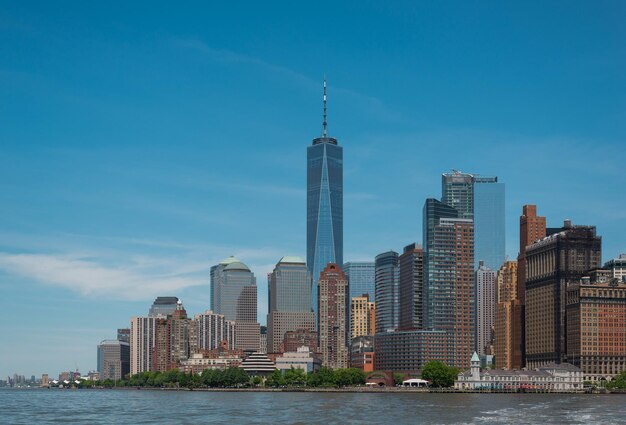 Modern buildings in city against sky