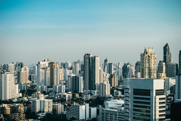 Modern buildings in city against sky