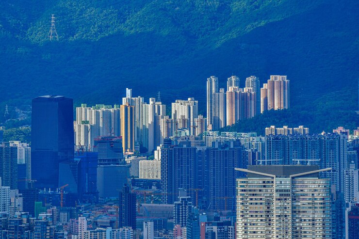 Photo 도시 의 현대적 인 건물 들