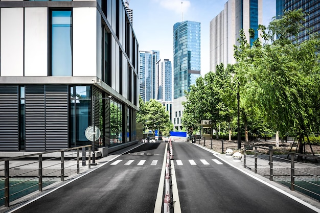 Modern business buildings in the big city