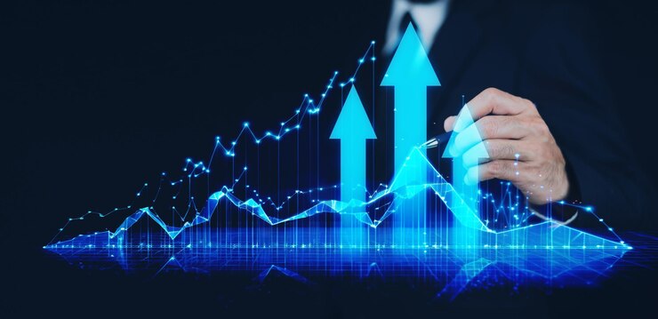 Modern business businessman using AI learning and development business growth to make profit