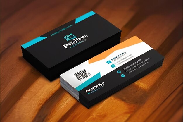 Photo modern business card design professional style