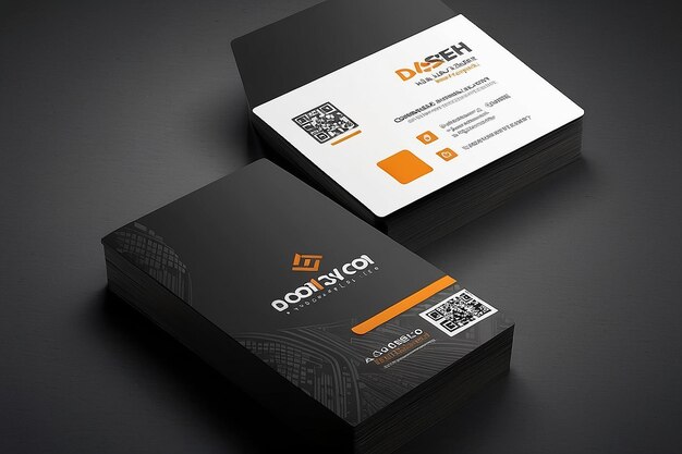 Photo modern business card design template