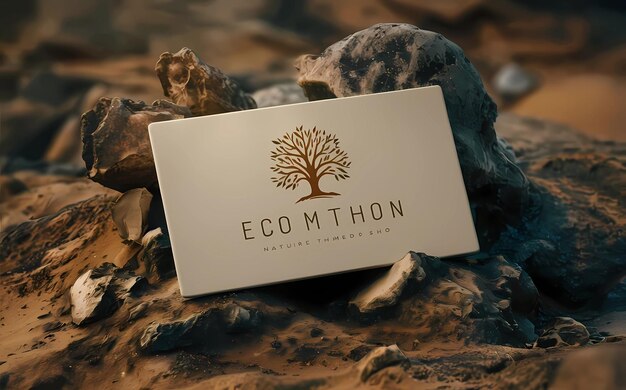 A modern Business card mockup for nature shop