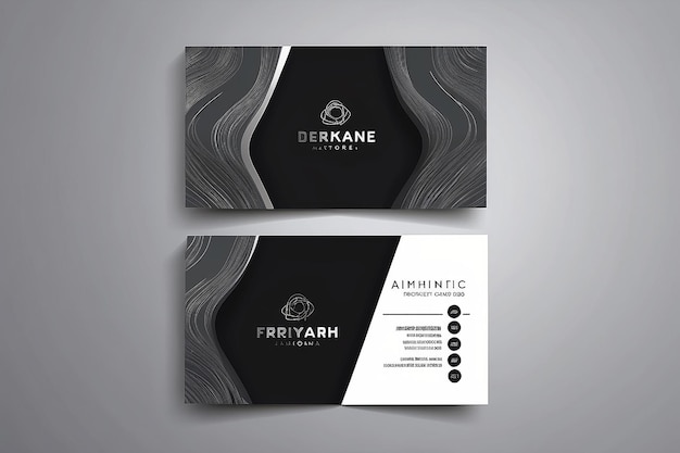 Modern business card template design With inspiration from the abstract Contact card for company