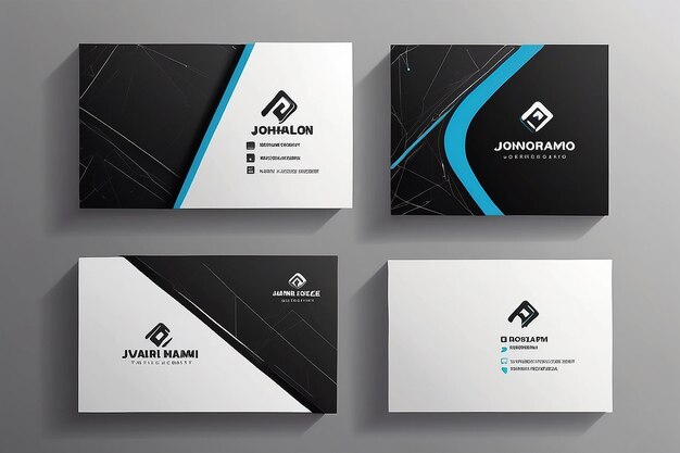 Modern business card template design With inspiration from the abstract Contact card for company