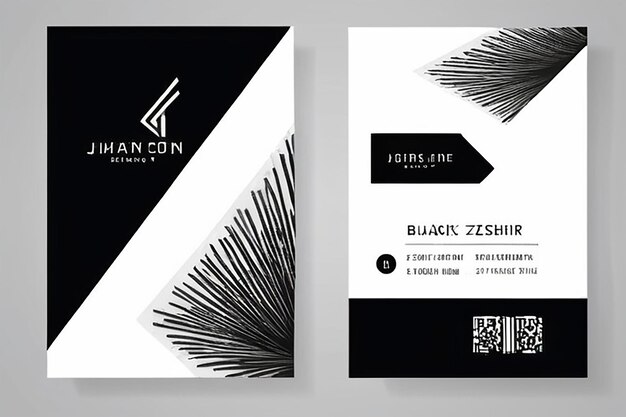 Photo modern business card template design with inspiration from the abstract contact card