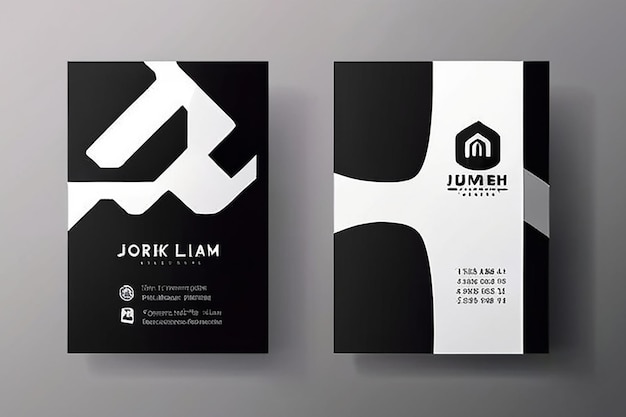 Photo modern business card template design with inspiration from the abstract contact card