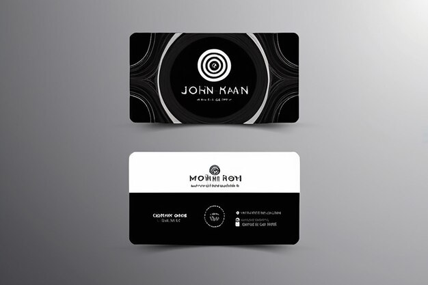 Modern business card template design With inspiration from the abstract Contact card