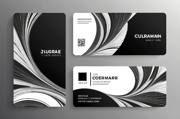 Modern business card template design With inspiration from the abstract Contact card