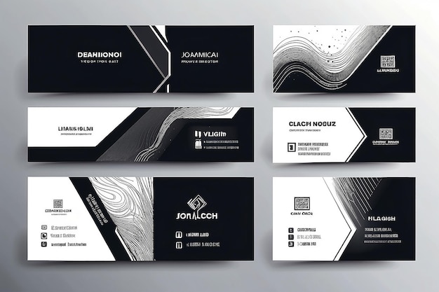 Photo modern business card template design with inspiration from the abstractcontact card for company