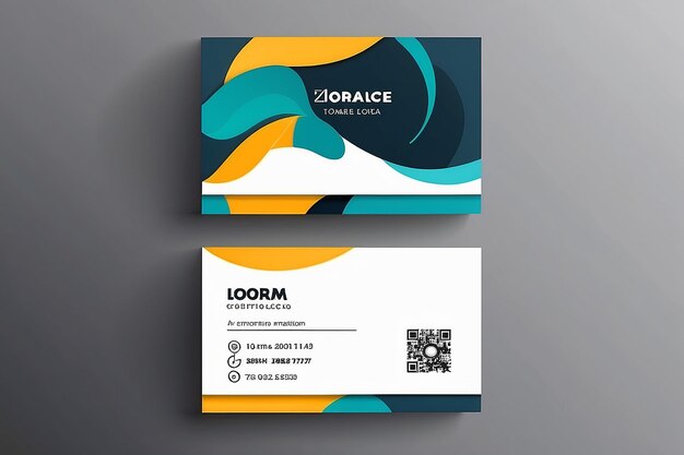 Photo modern business card template design with inspiration from the abstractcontact card