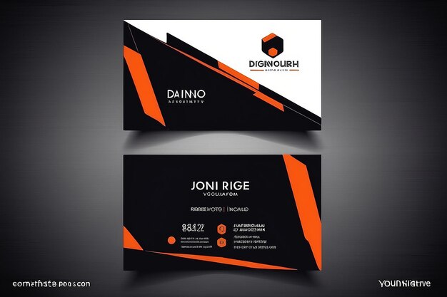 Photo modern business card template design with inspiration from the abstractcontact card