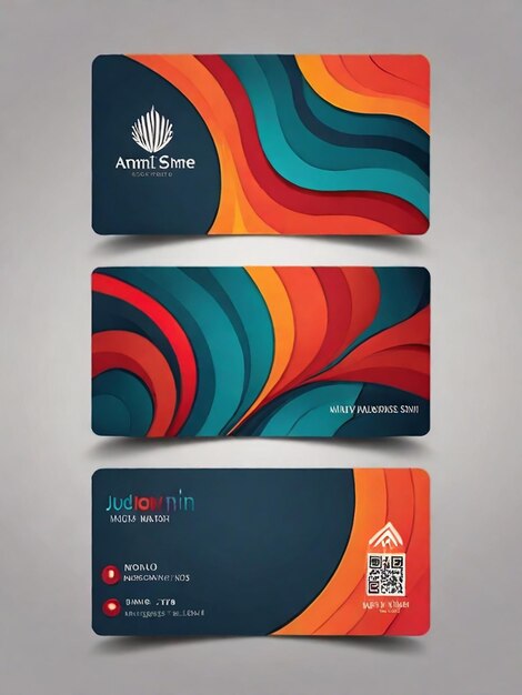 Photo modern business card template