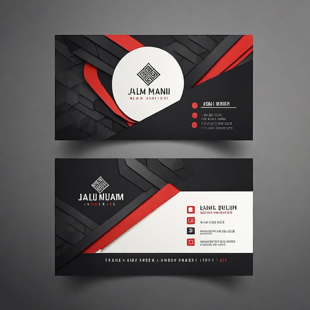 Photo modern business card template