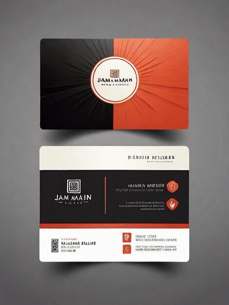 Photo modern business card template