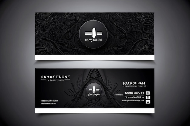 Modern business card or visiting card design set in black color