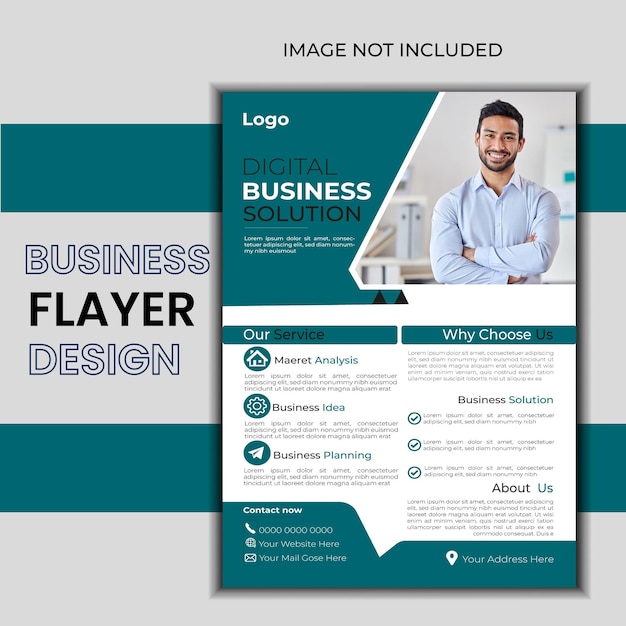 Photo modern business flayer design