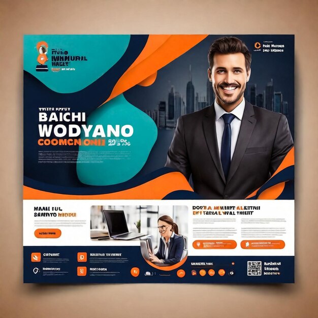 Photo modern business flyer design it is very creative design for you