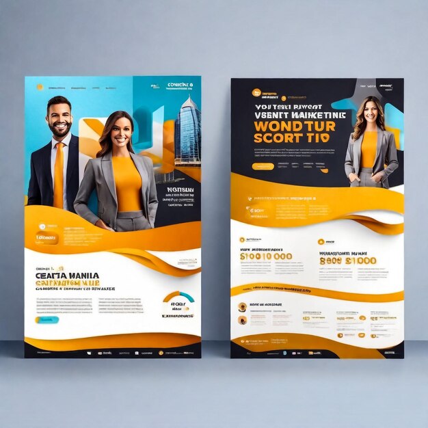 Photo modern business flyer design it is very creative design for you