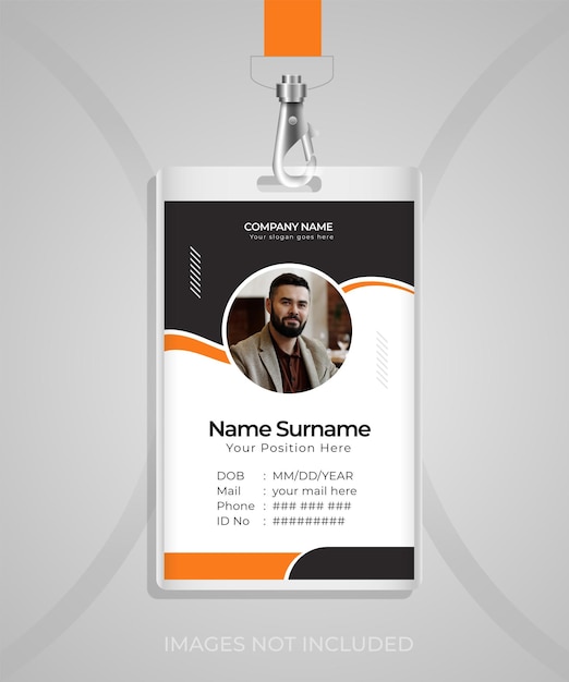 Photo modern business id card template design