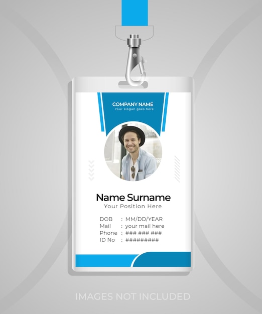 Photo modern business id card template design