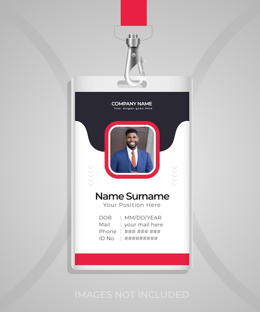 Photo modern business id card template design