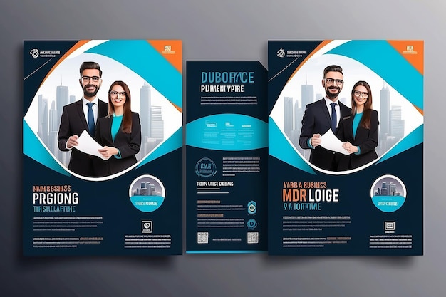 Modern business multipurpose flyer design and company cover page template