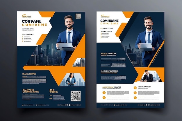 Modern business multipurpose flyer design and company cover page template