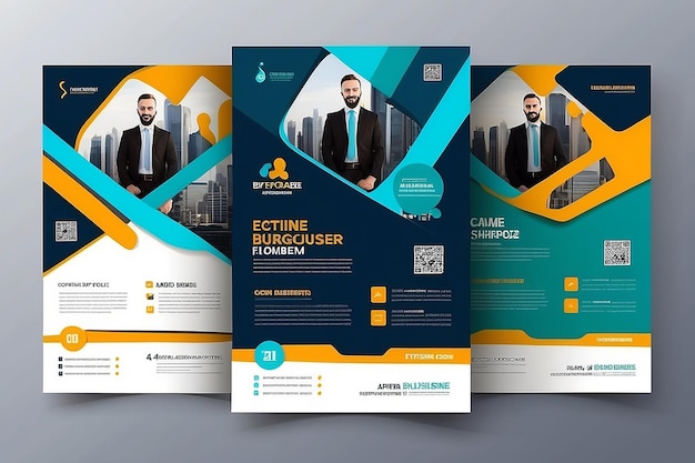 Modern business multipurpose flyer design and company cover page template