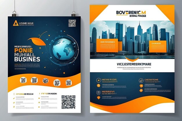 Modern business multipurpose flyer design and company cover page template
