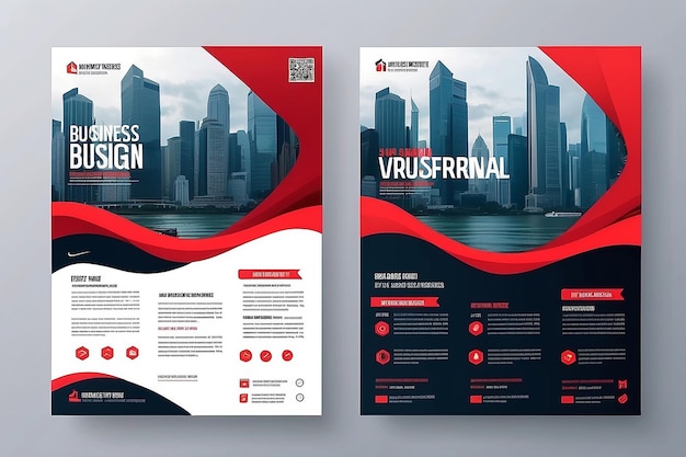 Photo modern business multipurpose flyer design and company cover page template