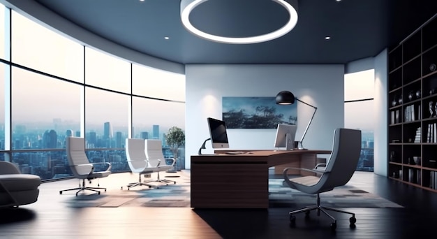 modern business office interior design concept