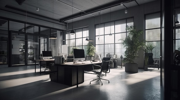 Modern business office space interior