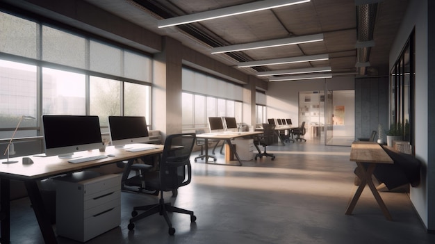 Modern business office space interior