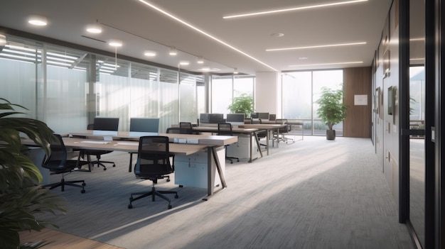 Modern business office space interior