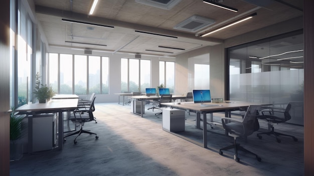 Modern business office space interior