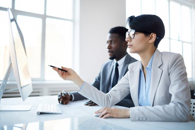 Modern Business People using Computer