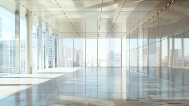 modern business scene with open space for advertising text