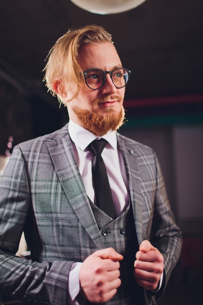 Modern businessman in suit