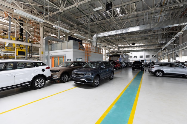 Modern car assembly plant auto industry interior of a hightech factory modern production of