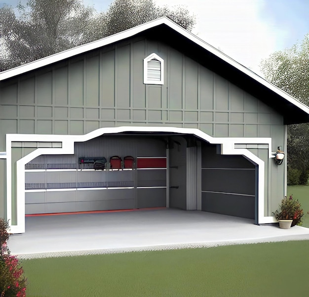 Modern car garage rolling door