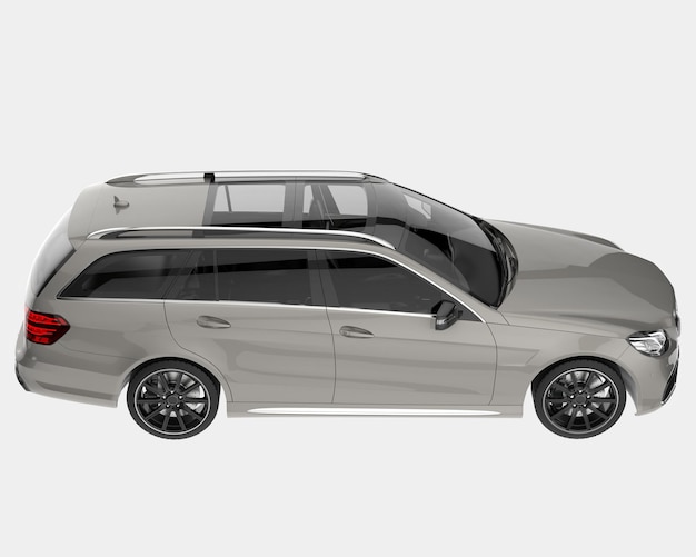 背景の3dレンダリングイラストに分離された現代の車