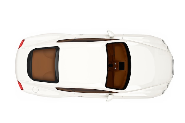 Photo modern car over white - 3d render