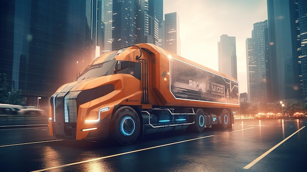 道路上の最新の貨物輸送 生成 AI